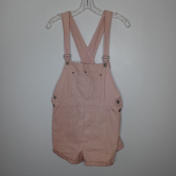 Brandy Melville Denim - Brandy Melville blush pink overall shorts size small